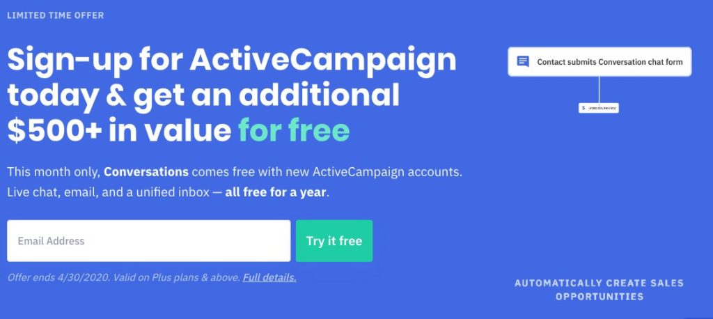 Active Campaign Homepage