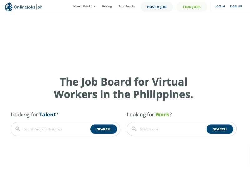 onlinejobs ph homepage